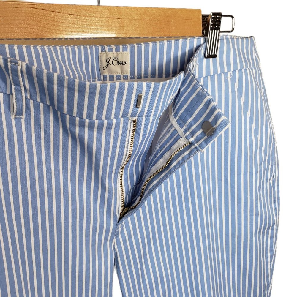 J Crew Women's size 29 Slim boyfriend chino stretch pant blue and white stripe